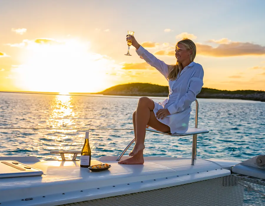 Sundowner on deck